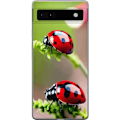 Pikkukuva 1 / 3: Google Pixel 6a Läpinäkyvä kuori Leppäkerttu Hyönteinen Onni Symboli Luontoaihe Suosittu Graafinen Motiivi Koristelu Kesäkiertue