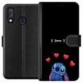 Miniatyrbillede 1 af 3: Samsung Galaxy A40 Tegnebogsetui Stitch Kærlighed