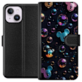 Miniatyrbillede 1 af 3: Apple iPhone 15 Plus Tegnebogsetui  Mickey Mouse Disney Bobler Design Sjovt Motiv Populær Disneyfigur Tegneserie Børneklassiker