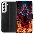 Miniatyrbillede 1 af 3: Samsung Galaxy S22+ 5G Tegnebogsetui Ronaldo Inferno - fodboldhelt i flammer
