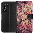 Miniatyrbillede 1 af 3: Samsung Galaxy S21+ 5G Tegnebogsetui Blomster