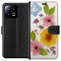 Miniatyrbillede 1 af 3: Xiaomi 13 Tegnebogsetui Pressede blomster