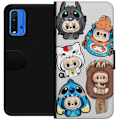 Pikkukuva 1 / 3: Xiaomi Redmi Note 9 4G Lompakkokotelo Labubu hahmokokoelma - Pop Mart Labubu The Monsters väriluulisessa muotoilussa