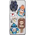 Pikkukuva 1 / 3: Motorola Moto G73 Läpinäkyvä kuori Labubu hahmokokoelma - Pop Mart Labubu The Monsters väriluulisessa muotoilussa