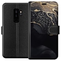 Pikkukuva 1 / 3: Samsung Galaxy S9+ Lompakkokotelo Musta kulta abstrakti