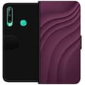 Kompatibel Tegnebogsetui til Huawei P40 lite E Blommebølger lilla