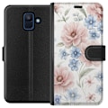 Miniatyrbilde 1 av 3: Samsung Galaxy A6 (2018) Lommeboketui Romantiske blomster