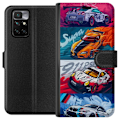 Pikkukuva 1 / 3: Xiaomi Redmi 10 Lompakkokotelo Nopeat Autot - Piirretty Kuvio
