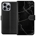 Miniatyrbillede 1 af 3: Apple iPhone 16 Pro Max Tegnebogsetui Sort marmor