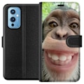 Miniatyrbillede 1 af 3: OnePlus 9 Tegnebogsetui Chimp Selfie Rolig Grafisk Design Abe Dyremotiv Trendy Sjovt Motiv Populært Urban Kunst Stil