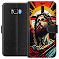 Pikkukuva 1 / 3: Samsung Galaxy S8 Lompakkokotelo Jeesus ja Kortti - uskonnolli