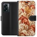 Kompatibelt Lommeboketui til OnePlus Nord N300 Høstornament beige