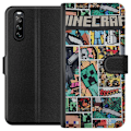 Miniatyrbillede 1 af 3: Sony Xperia 10 III Tegnebogsetui Minecraft Kunst