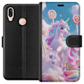 Pikkukuva 1 / 3: Huawei P20 lite Lompakkokotelo Yksisarvinen Candy Pastel Kawaii Suunnittelu Söpö Suosittu Väri Graafinen Trendi Lapsen Teema Fantasia Taide