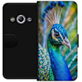 Pikkukuva 1 / 3: Samsung Galaxy Xcover 3 Lompakkokotelo Pavun Sulat Värikäs Design Lintuaihe Eksoottinen Graafinen Suunnittelu Luonto Ylellinen Koristelu