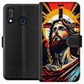 Pikkukuva 1 / 3: Samsung Galaxy A40 Lompakkokotelo Jeesus ja Kortti - uskonnoll