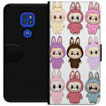 Miniatyrbillede 1 af 3: Motorola Moto G9 Play Tegnebogsetui Labubu Pink Monster - Popk