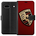 Miniatyrbillede 1 af 3: Google Pixel 7a Tegnebogsetui Mobil etui med stilfuld Porce-logo i sort og hvid
