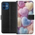 Pikkukuva 1 / 3: Apple iPhone 12 mini Lompakkokotelo Sydämet Rakkaus Graafinen Suunnittelu Romanttinen Teema Suosittu Symboli Graafinen Malli Koristelu