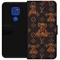 Miniatyrbillede 1 af 3: Motorola Moto G9 Play Tegnebogsetui Louis Vuitton Teddybjørn Mønster Luksus Mode Design Populært Motiv Mode Trend Luksuriøse Accessories