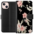 Pikkukuva 1 / 3: Apple iPhone 13 mini Lompakkokotelo Kukkakuvioinen Musta