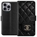 Miniatyrbillede 1 af 3: Apple iPhone 16 Pro Max Tegnebogsetui Chanel Sort