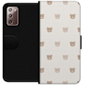 Miniatyrbillede 1 af 3: Samsung Galaxy Note20 Tegnebogsetui Teddybaggrund - søde tedd