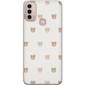 Pikkukuva 1 / 3: Motorola Moto E40 Läpinäkyvä kuori Teddy-tausta - söpöt teddykarhut pehmeällä taustalla