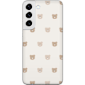 Pikkukuva 1 / 3: Samsung Galaxy S22+ 5G Läpinäkyvä kuori Teddy-tausta - söpöt teddykarhut pehmeällä taustalla