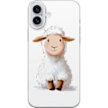 Pikkukuva 1 / 3: Apple iPhone 16 Plus Läpinäkyvä kuori Suloinen Lammas - lasten ja vauvan tuotteita sarjakuvatyyliin