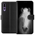 Miniatyrbillede 1 af 3: Huawei P20 Pro Tegnebogsetui Hvid Hest