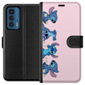 Miniatyrbillede 1 af 3: Motorola Edge 20 Pro Tegnebogsetui  Stitch Grin & Leg – Perf