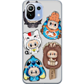 Pikkukuva 1 / 3: Xiaomi 11 Lite 5G NE Läpinäkyvä kuori Labubu hahmokokoelma - Pop Mart Labubu The Monsters väriluulisessa muotoilussa
