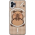 Pikkukuva 1 / 3: Nothing Phone (1) Läpinäkyvä kuori Mobilskal kawaii capybara flera figurer japansk stil