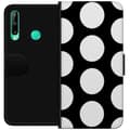 Kompatibel Tegnebogsetui til Huawei P40 lite E Mono-prikker sort