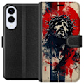 Pikkukuva 1 / 3: Samsung Galaxy S25 Edge Lompakkokotelo Jeesus ristillä - kristillinen aihe vahvalla symboliikalla uskosta ja toivosta