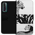 Miniatyrbillede 1 af 3: Huawei P smart 2021 Tegnebogsetui Leopard Faces