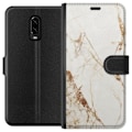 Miniatyrbillede 1 af 3: OnePlus 6T Tegnebogsetui Hvid marmor