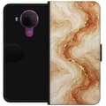Kompatibelt Plånboksfodral till Nokia 5.4 Sandmarmor beige