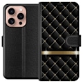 Miniatyrbillede 1 af 3: Apple iPhone 16 Pro Tegnebogsetui Luksus Sort