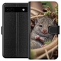 Miniatyrbillede 1 af 3: Google Pixel 6a Tegnebogsetui Rotte Smilende Dyremotiv By Motiv Urban Grafisk Design Populært Sjovt Motiv Kunstart Stil