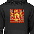 Miniatyrbillede 3 af 3: Hoodie til Voksen | Behagelig Hættetrøje Manchester United F sort M