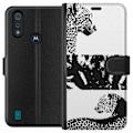 Miniatyrbillede 1 af 3: Motorola Moto E6i Tegnebogsetui Leopard Faces