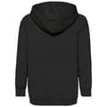 Miniatyrbillede 6 af 8: Børne Hoodie Sort 7-8 År Tre håndtegnede sorte konturhjerter over lyserøde penselstrøg på lys baggrund sort 7-8 År