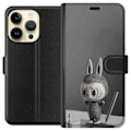Miniatyrbillede 1 af 3: Apple iPhone 14 Pro Tegnebogsetui Pop Mart MEGA LABUBU LABUBU Sketch 1000%