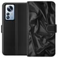 Kompatibel Tegnebogsetui til Xiaomi 12 Pro Silke Sort
