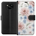 Miniatyrbillede 1 af 3: Xiaomi Poco X3 NFC Tegnebogsetui Romantiske blomster