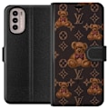 Pikkukuva 1 / 3: Motorola Moto G41 Lompakkokotelo Louis Vuitton Teddykarhu Kuvio Ylellinen Muotisuunnittelu Suosittu Motiivi Muoti-Trendi Ylelliset Asusteet