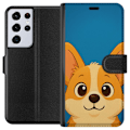 Pikkukuva 1 / 3: Samsung Galaxy S21 Ultra 5G Lompakkokotelo Hello Corgi