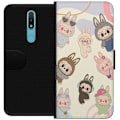 Miniatyrbillede 1 af 3: Nokia 2.4 Tegnebogsetui Labubu Pop Mart Samling Motiv Figur Samling Design Populært Art Toy Pop Mart Kreativ Grafisk